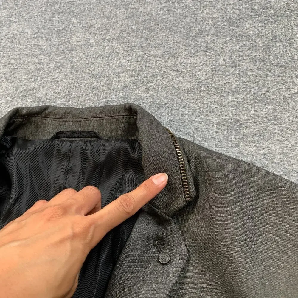 Diesel‎ Blazer Mens 38 (EU 48) Graphite Slim Fit Two Button Front Notch Lapel